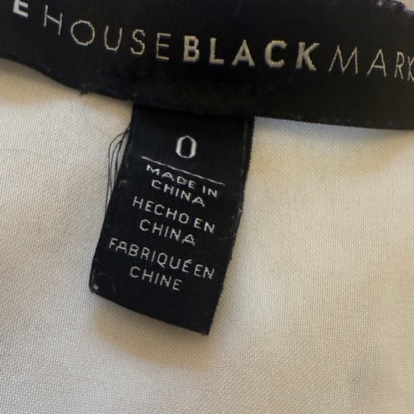 White House Black Market 0 White and Gold Geometric Pencil Skirt - Picture 10 of 11